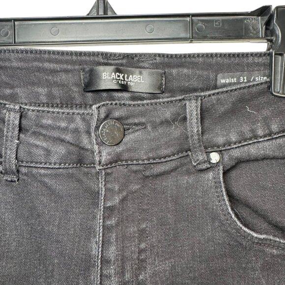 Black Label by C'est Toi Black Distressed Skinny Jeans Pants Goth Punk Emo Sz 11 - Picture 5 of 8